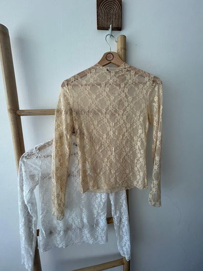 Lace Blouse White